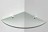 Eckregal / Eckablage, 5 mm dickes Acryl, 200 mm Glass Effect