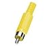 Price comparison product image "AVE-A" Video Chinch Cynch Cinc RCA Yellow Phono Male Plug Yellow for Self-Soldering Screwable