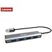 Produktbild Lenovo USB 3.0 Hub, 4 Anschlüsse Aluminium USB 3.0 Daten Hub, Slim und tragbar für MacBook Air, Mac Mini, iMac Pro, Microsoft Surface, Notebook PC, USB-Speichersticks, Mobile HDD, und mehr grau grau