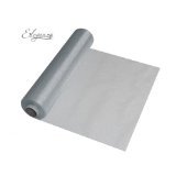 Vinsani Organza-Stoff, weich, durchsichtig, 29 cm x 25 m, für Hochzeit, Tischläufer, Stuhl-Schleifen Silber - 2