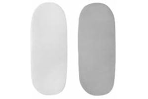 LITTLE POPPETS & CO Babystyle Egg 2 Stroller Carrycot 2 Pack of Fitted Sheets - 1 x Ivory & 1 x Grey