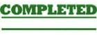 COMPLETED With Underlines Self-Inking Stamp -Green by Office Stock Stamps