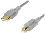 Preisvergleich Produktbild USB 2.0 Anschlußkabel 3m Stecker A / Stecker B silber