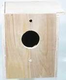 Wood Nesting Box - 5" x 8" x 8.5"H For Parakeets