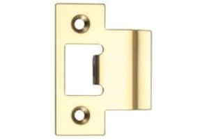 Kooples Hardware Extended Tongue Strike Plate for ZTLKA & ZTLA Tubular Latches – Radius Forend (Brass Finish/Anti Tarnish)