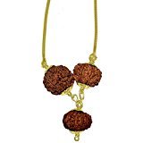 Navkaar Creation Rudraksha Combination For Business 6,8,12 Mukhi Java Certified- Silver Gold Plated