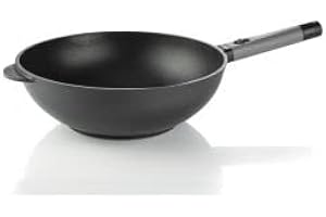 Fratelli Guzzini Padella Antiaderente Wok Saltapasta Cook Space cm 32 con manico estraibile