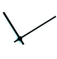 Uhrzeiger, Metall, Alu schwarz, 100 / 75mm [Spielzeug]