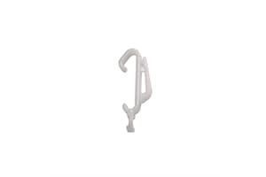 NEW EDGE BLINDS Plastic Sliding Curtain Track Hook Gliders In White (20 Pack)