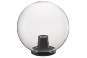 Generico Sfera Globo Opale Per Lampione da Esterno, Attacco E27, LED Compatibile, Stagna IP44, per Giardino (Fumè, Diam. 30cm)