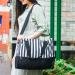 Magideal 3Pcs Set Large Capacity Mummy Tote Diaper Nappy Changing Bag Black Striped RS.1400.00