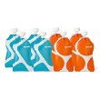 Squooshi Reusable Food Pouch | 8 Pack - G.O. Pattern | Refillable Squeeze Pouches for Kids of All Ages