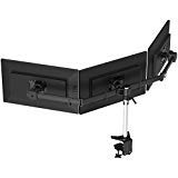 SLYPNOS Soporte de monitor, altura ajustable, soporte de brazo de montaje de resorte de gas contrapesado, universal para pantallas, color Black-ys-mp330cl