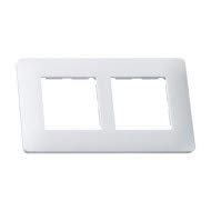 Hager plaque 2 postes vertical, entraxe de 57 mm hager essensya blanc