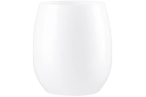 DECOR DECORLINE DECORLINE Verres à vin plastique sans pied | 355 ml lot de 24 | Gobelets à vin réutilisables | Verres à boire sans BPA | Idéal pour le vin rouge et blanc, le cocktail - Blanc