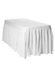White Plastic Table Skirt by Partyrama