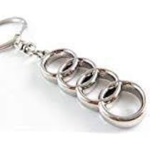 Genuine Audi Stainless Steel Keyring Pendant - RS Quattro Logo