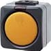 Price comparison product image Berker 504101 Rocker push-button with red lens and 4 symbols attached dark grey/yellow NO, with 2 separate signalling contacts ISO-Panzer IP44 dunkelgrey/yellow