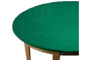 GBiancheria COPRITAVOLO MOLLETTONE PANNO GIOCO POKER COL. VERDE ROTONDO 135cm MADE IN ITALY
