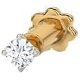 FOREVER Gems Beloved Solitaire Diamond Nose Pin Original Certified A1 Quality & Shine Diamond Nose Stud Pure 22k Gold Nose Pin Real Diamond Nose Pin Single Diamond Nose Stud For Wearing Purpose