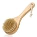 Newest trent Natural Boar Bristle Massage Function Round Head Body Brush with Wooden Handle Easy To Scrub Hard-to-reach Areas - 7.9*3.3*1 Inches RS.1996.00