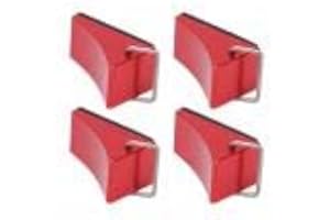 Dilwe Cale de Roue de Voiture Modèle RC 4 Pièces, 32 X 21 X 16 Mm, 3 Couleurs, Bonne Fixation, Cale de Roue en Alliage RC Antidérapante pour Redcat Gen8, Accessoires de Modèle de (Rouge)