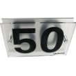 House Number Sign/Plaque Brushed Aluminium & Acrylic