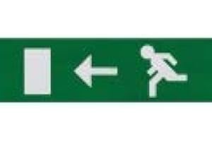 etiquette pour boitier a-aa-ab-b-d-e-f-n-t - 230 x 70 - picto flèche horiz vers la gauche - luminox 10404