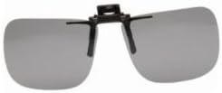 Small Square Unisex (Mens / Womens) Black Polarised (Anti-Glare) Flip up / down Clip-ons with Hard Influx Carry Case, Cleaning Cloth, Soft Carry Case &amp; Cord Suitable For Driving / Fishing