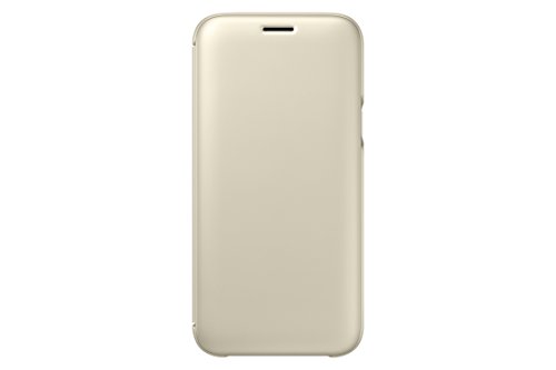 Samsung Wallet Cover - Funda con Tapa Galaxy J5 2017  Color Dorado- Versi  n espa  ola