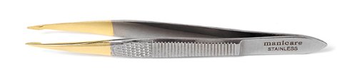 Manicare Gold Plated Point Tweezers
