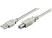 Produktbild MicroConnect USB 2.0 A-B 0.3 m-m – USB Kabel (USB A, USB B, männlich/männlich, gerade, gerade, weiß)