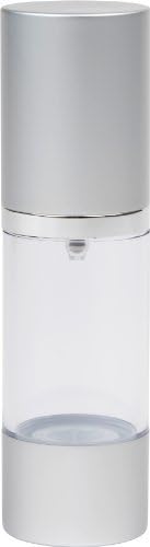 Airless Pump Bottle Silver Matte 1 oz by CosChemSupply
