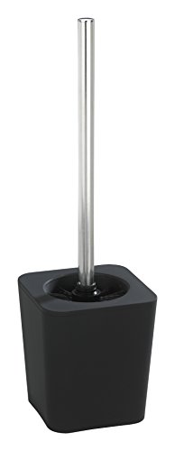 WENKO 18983100 WC-Garnitur Rainbow Black - Soft Touch, Kunststoff - Polystyrol, 11.5 x 39 x 11.5 cm, Schwarz