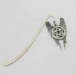 Silver Supernatural Five-pointed Star Bookmark, Silver Bookmark, Charm Supernatural Five-pointed Star Bookmark,gift for Reader