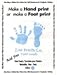 Imp Prints Co Baby Hand Print Footprint Paint Wipe Kit (Blue)