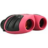 Juguetes para Niñas de 3-12 Años, DMbaby Binoculares Compactos Impermeables DMbaby para Niños Regalos para Cumpleaños de Niña Adolescente Rosa DL10
