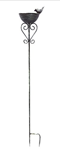 Vogeltränke Vogelstation aus Metall, beschichtet, auf Stab - 2