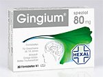 Preisvergleich Produktbild Gingium spezial 80mg Spar-Set 2x120 Filmtabletten. Zur Behandlung von Gedächtnis- und Konzentrationsstörungen im Rahmen eines dementiellen Syndroms. Fördert die Durchblutung im Gehirn, stärkt die Nervenzellen und verbessert Gedächtnis und Konzentration.