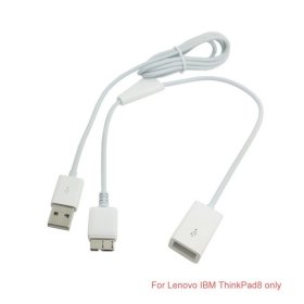 CY Micro USB 3.0 OTG Host Flash Disk Kabel mit USB-Power für Lenovo IBM Thinkpad 8 Tablet Weiß Farbe - 5