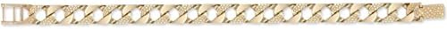 9ct Gold Lizard &amp; Plain Cast Curb Chain Necklace Chain 22 inch