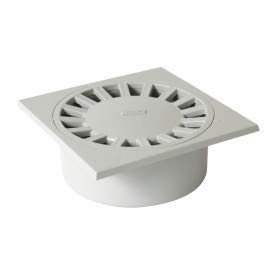 Nicoll Siphon de sol PVC gris clair - 150 x 150 mm - Nicoll