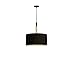 Produktbild JIALH Moderne Stoff Kronleuchter Massivholz Schmiedeeisen Lampe Körper Wohnzimmer Schlafzimmer Bar Kronleuchter E27 * 1 Stecker Hängenden Linie 100Cm Verstellbar,Black