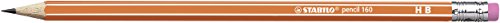 STABILO B-50743-10 160 Bleistift mit Radierer, Härtegrad HB, 12er Pack, petrol/gelb/orange/blau/rosa - 5