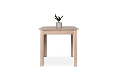 Inter Trade Corporation 2043 Coburg Table de salle à manger Extensible Bois Chêne Sonoma 80 x 80 x 76,5 cm