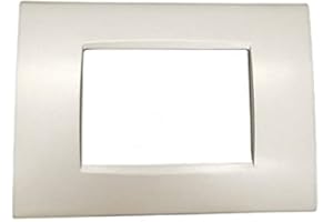 TOT ELECTRIC Placche compatibili con bticino living light AIR placca rigida filo muro quadra per supporti LN4703C (3 Posti, T00 - Champagne)