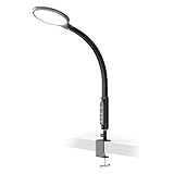 10000 Lux Sad Lamp Desk & Clip Light,albina Uv-free Sad Light Therapy Lamp With 5 Levels Brightness, Light Therapy Lamp With Gooseneck And Clamp Design For Office/home