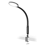 10000 Lux Sad Lamp Desk & Clip Light,albina Uv-free Sad Light Therapy Lamp With 5 Levels Brightness, Light Therapy Lamp With Gooseneck And Clamp Design For Office/home