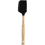 Le Creuset - Espátula Grande Pro, color Negra de Silicona y Madera Tratada