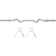 Ankaro Solid Chrome 3 feet Curl Gym Rod,26 mm Thickness Barbell Bar, Spring Locks,Curl Weight Bar with 2 Locks